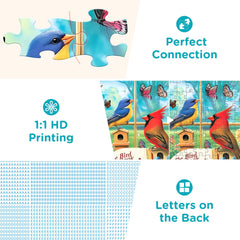Amusding Bird Book 300-piece puzzle with minimal dust for cleaner work