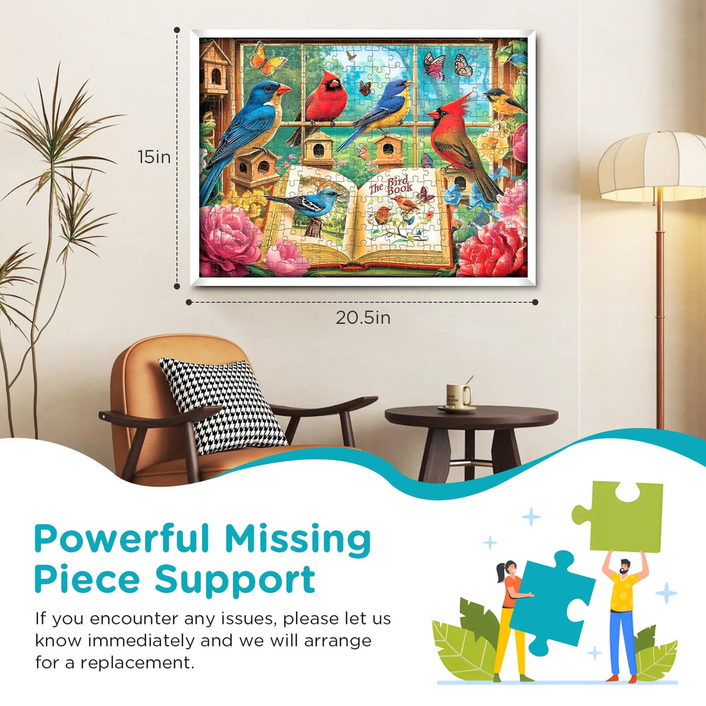 Amusding Bird Book 300-piece puzzle makes a thoughtful gift for enthusiasts