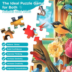 Amusding Bird Book 300-piece puzzle thick cardboard for lasting quality