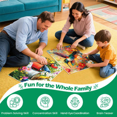 Amusding colorful-bird-puzzle with vivid details for mindful activity