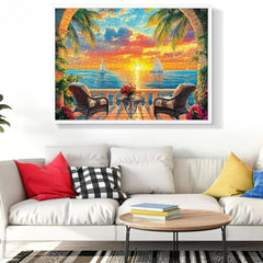 Amusding completed puzzle art display ready to hang as wall decor