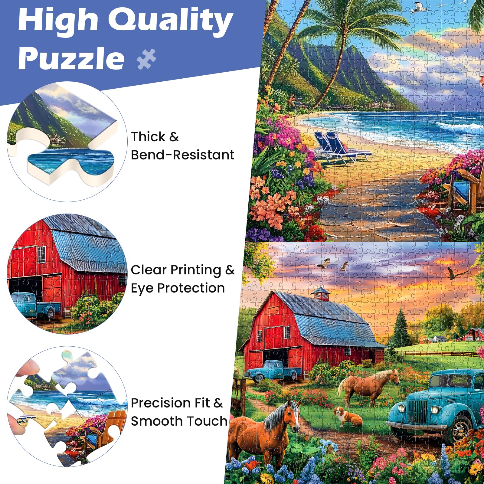 Amusding Matte Finish: glare-free surface enhances color clarity.