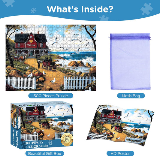Amusding puzzle mesh bag for convenient storage after assembly.
