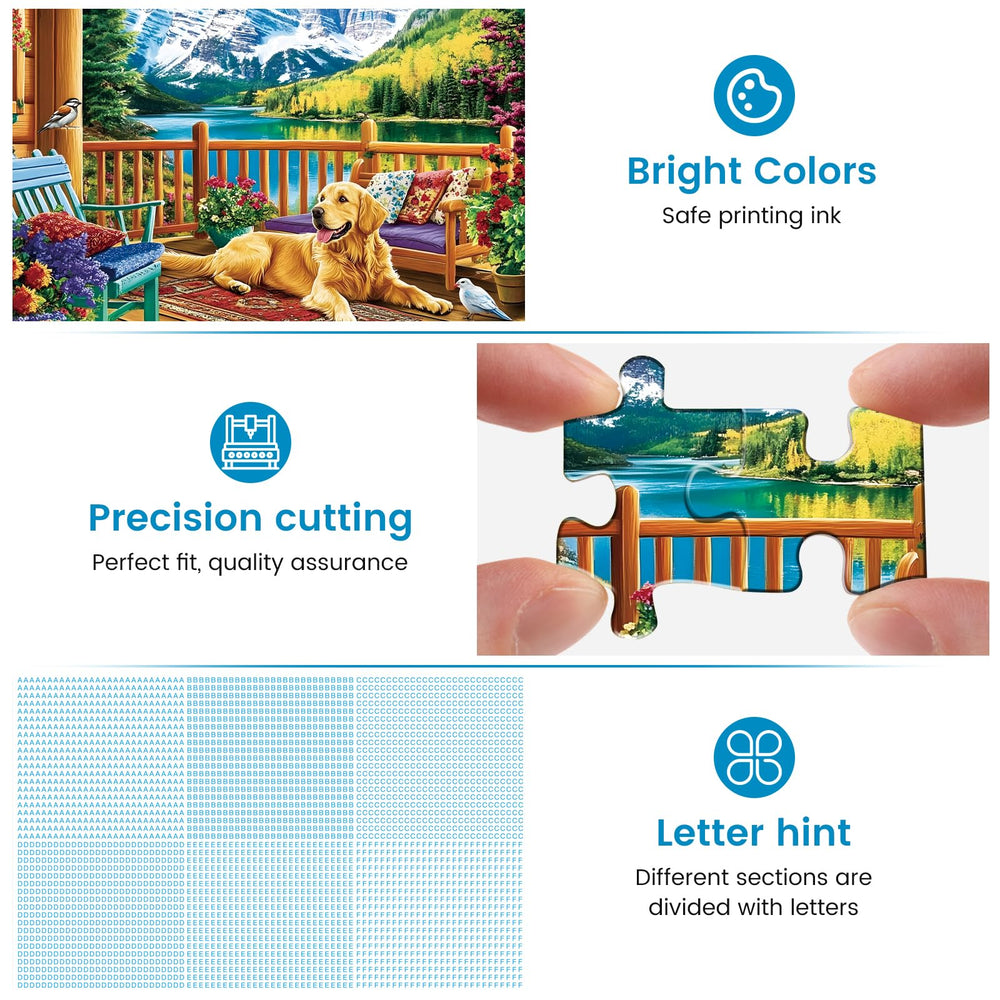 Amusding thick cardboard puzzle pieces built for durability