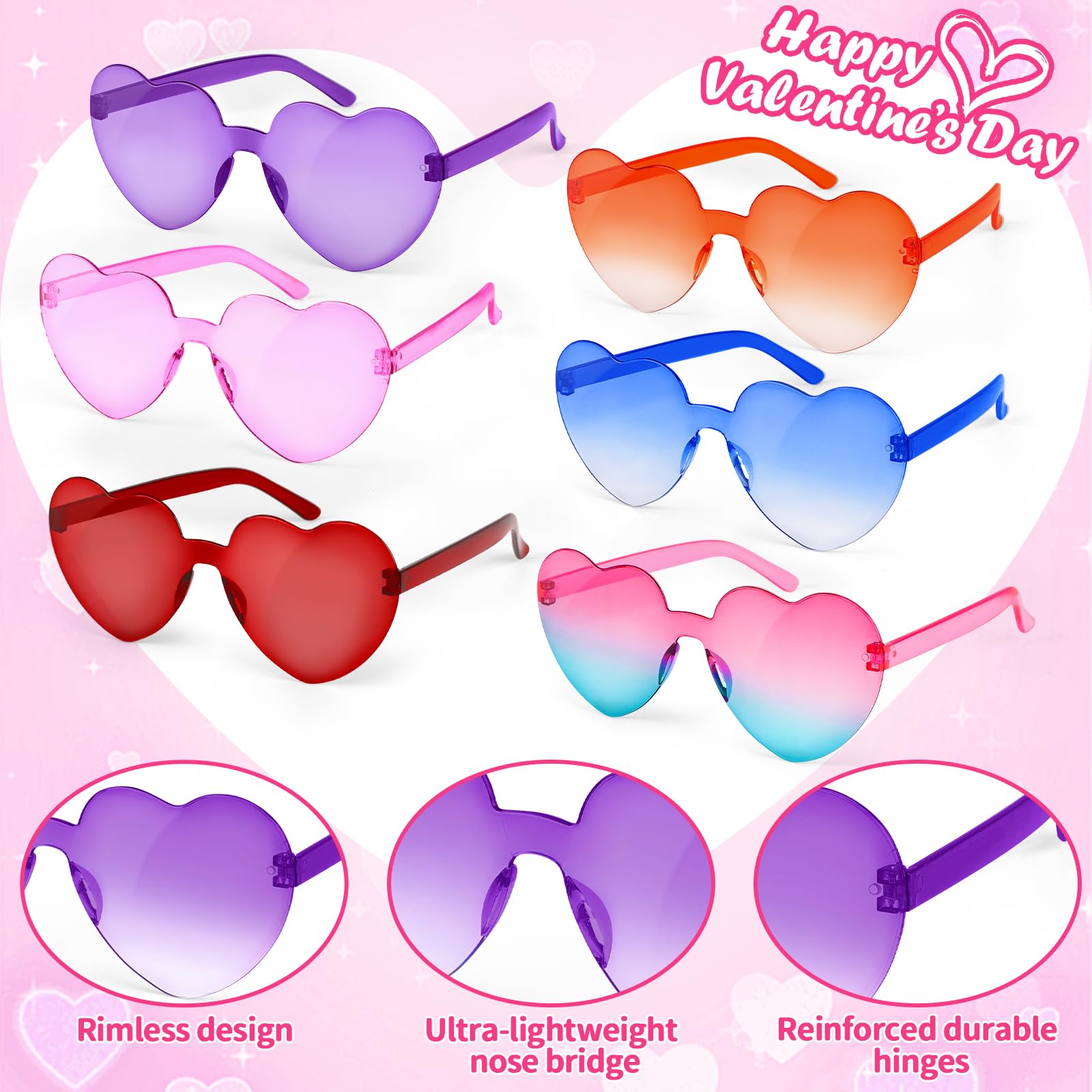 Clear gift bags for fast gifting of Amy & Benton valentines.