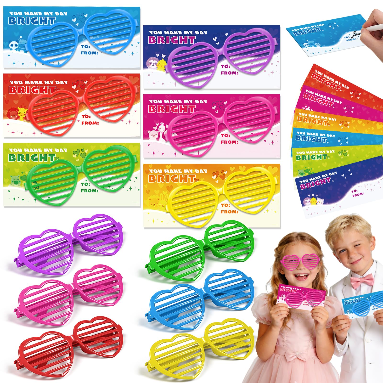 Amy & Benton heart-shaped shutter glasses for Valentine's Day fun in classroom settings