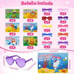 Vibrant pink, blue, and gradient color options for kids' valentines.