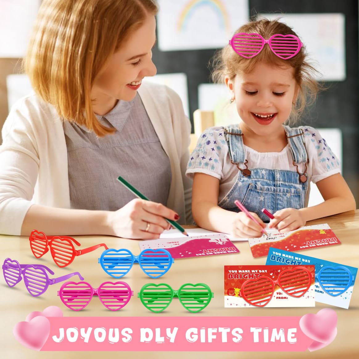 Amy & Benton two-hole attachment keeps sunglasses securely attached to cards