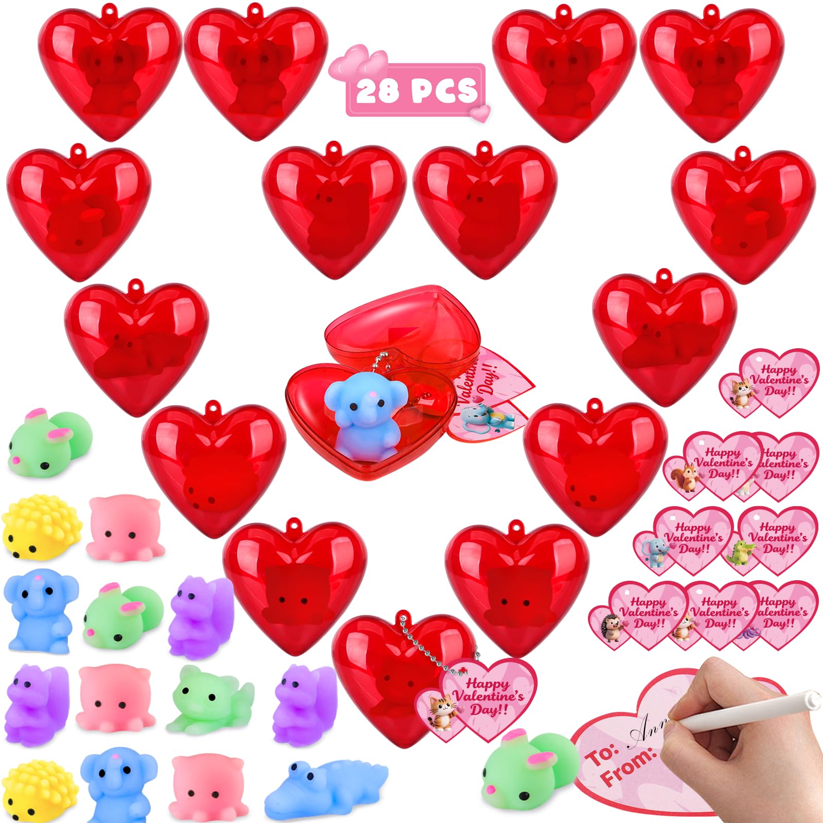 Amy and Benton 28-pack squishy toys for classroom sharing and gifting