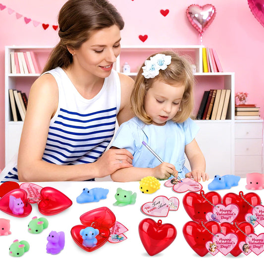Amy and Benton valentines cards with unique characters for personal exchanges