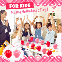 Close-up of Amyhill heart cups with lids and clear straws