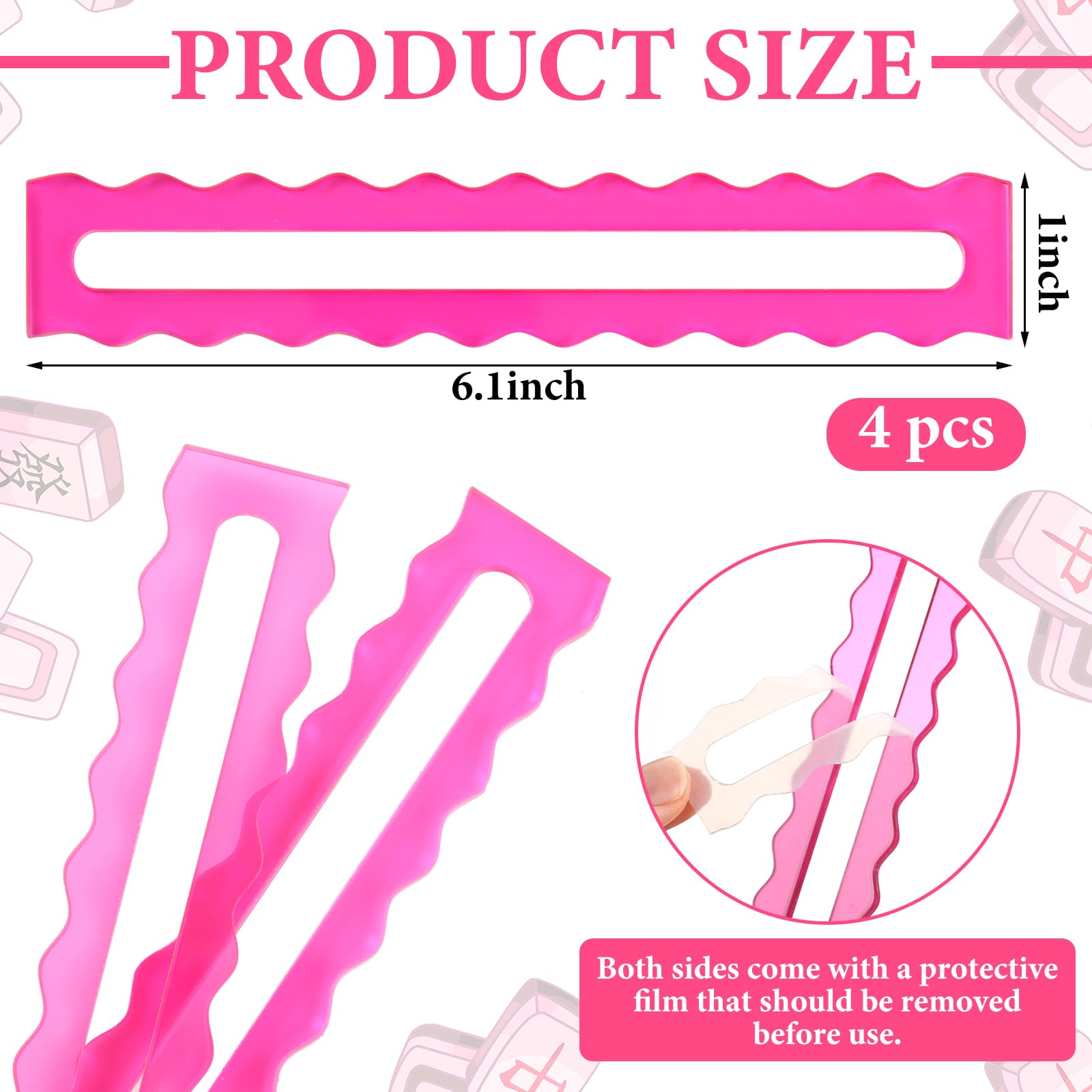 Amyhill 4-pack ruler-style helper aids beginners and groups in mahjong games.