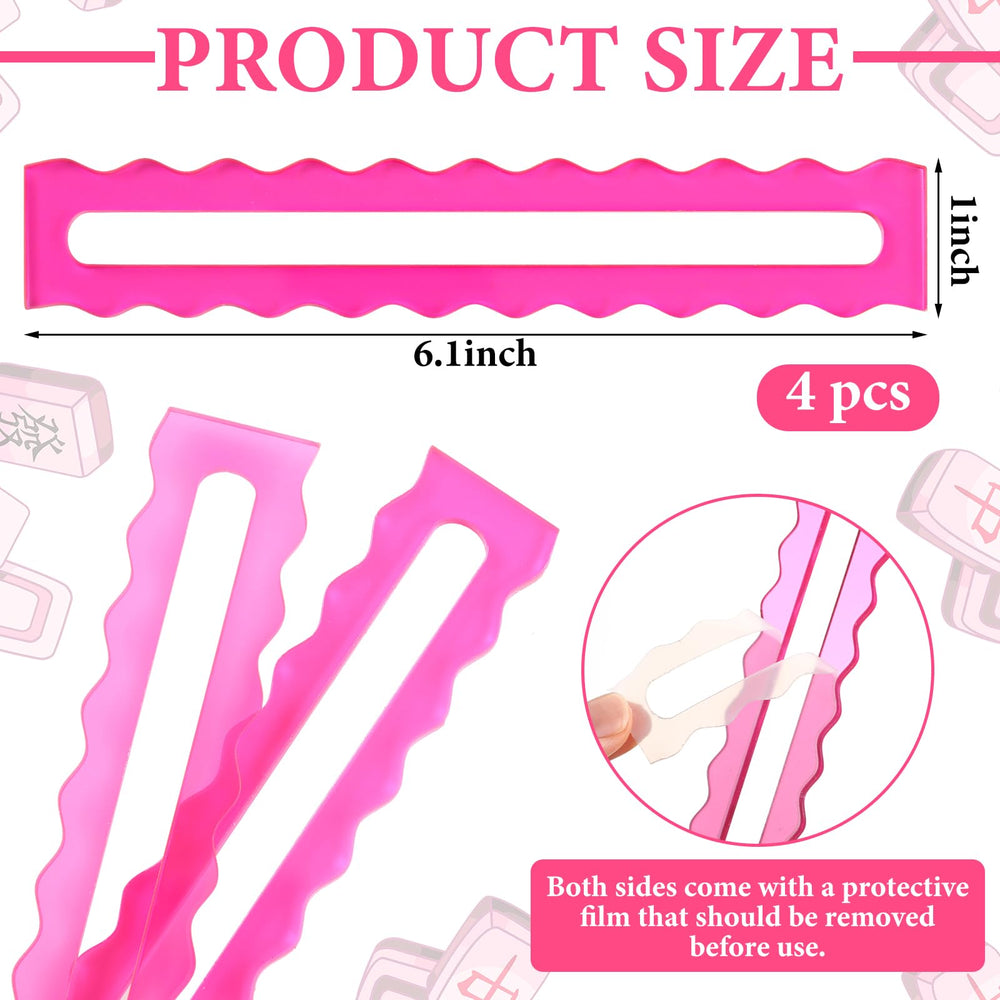 Amyhill 4-pack ruler-style helper aids beginners and groups in mahjong games.