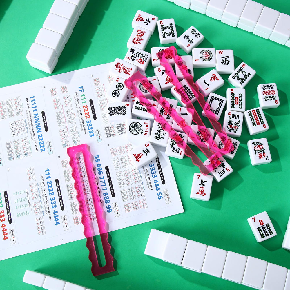 Amyhill pink mahjong guide line helps beginners maintain focus.