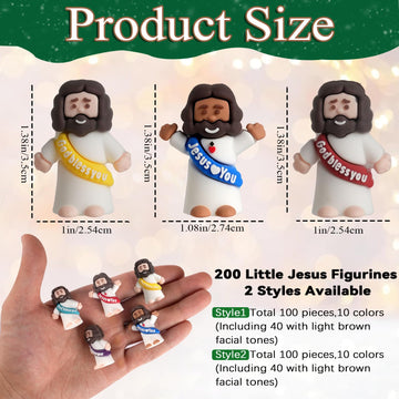 AMZFAVOR little Jesus figures in yellow design for God bless you, great for displays