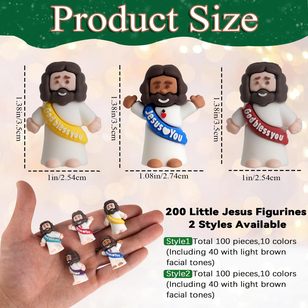 AMZFAVOR little Jesus figures in yellow design for God bless you, great for displays