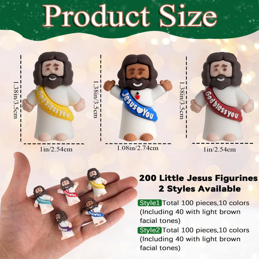 AMZFAVOR little Jesus figures in yellow design for God bless you, great for displays