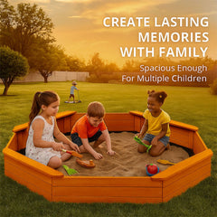 AMZOSS backyard-ready octagon sandbox for sun and rain days.