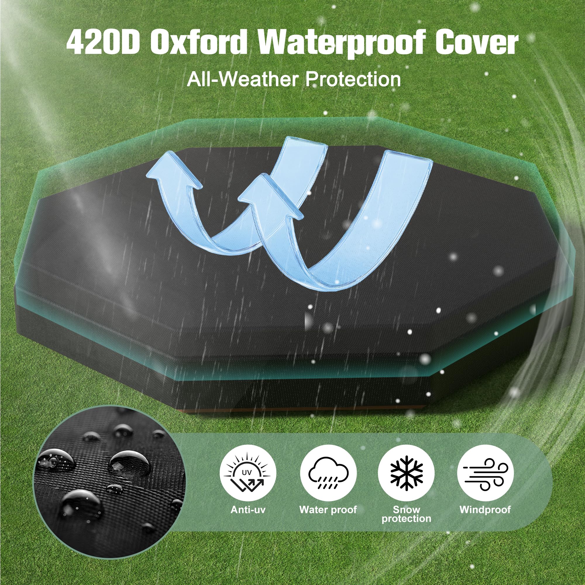 AMZOSS breathable liner aids drainage and weed prevention under sand.