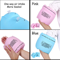AMZQNART arm floaties pink-blue pack uses durable PVC for long-lasting use.