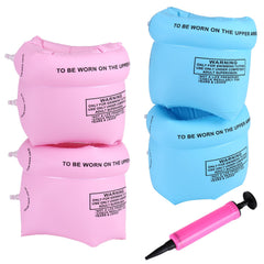 AMZQNART arm floaties pink and blue pack for safe water play and learning.