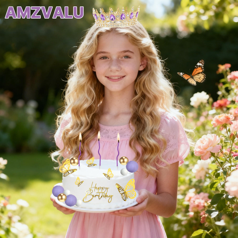 AMZVALU gold-butterflies-cake-decor add 3D elegance to celebrations.
