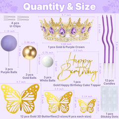 AMZVALU gold-happy-birthday-topper brings festive shine to your cake.