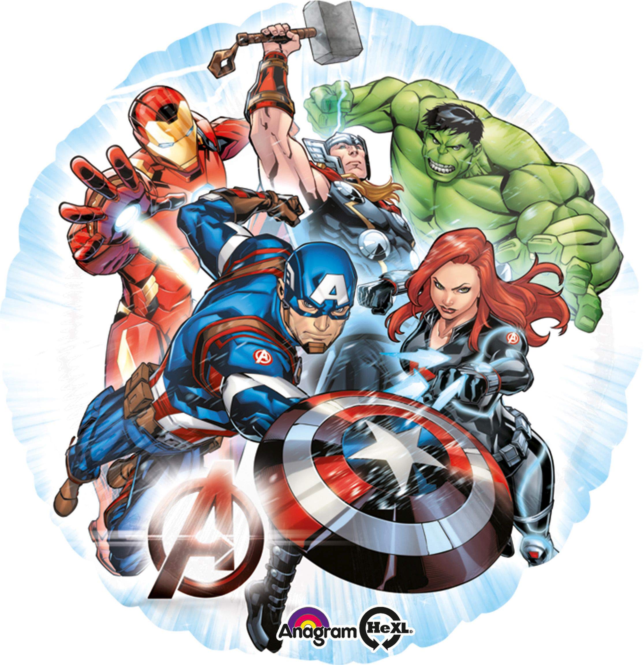 Anagram Avengers foil balloon 17-in ready for party decor and photo moments.