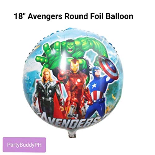 Anagram Avengers foil balloon 17-in inflates with helium or air for versatile displays.