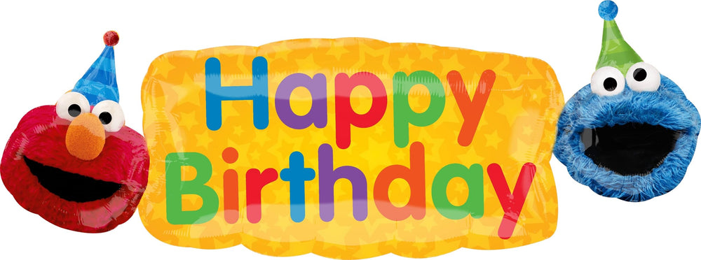 Anagram Cookie Monster 35-inch foil balloon creates character-forward party decor.