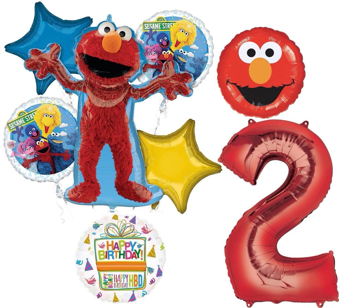 Anagram Elmo full body foil balloon for a bold Sesame Street centerpiece