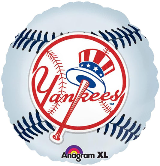 Anagram HX New York Yankees package balloon in multicolor for sports party decor and celebrations.
