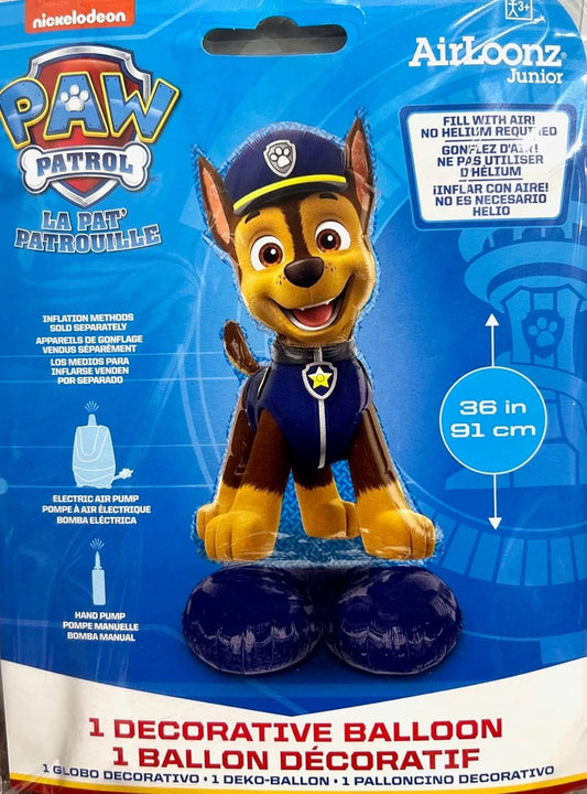 Anagram Paw Patrol Chase 36-inch AirFill assembled base display adds stability for upright décor