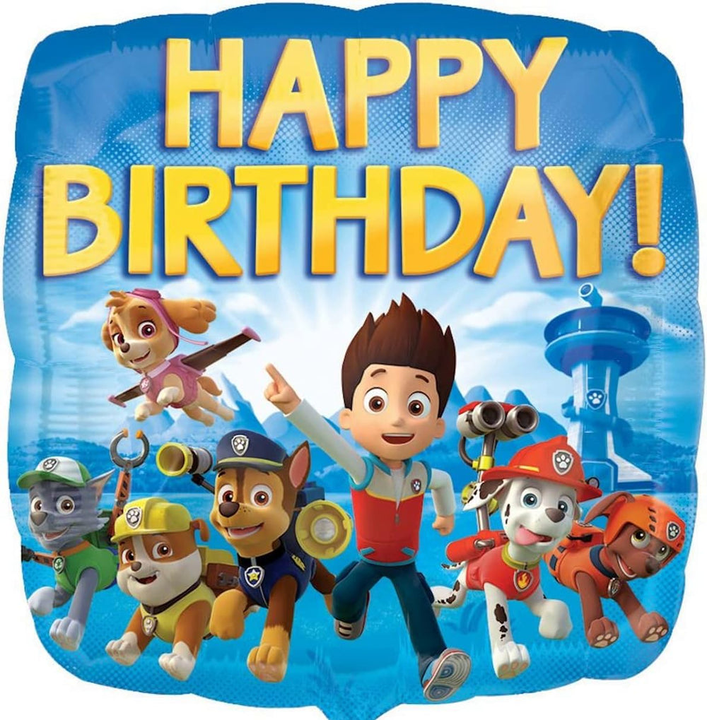 Anagram Paw Pups square foil 17-inch balloons for party decor
