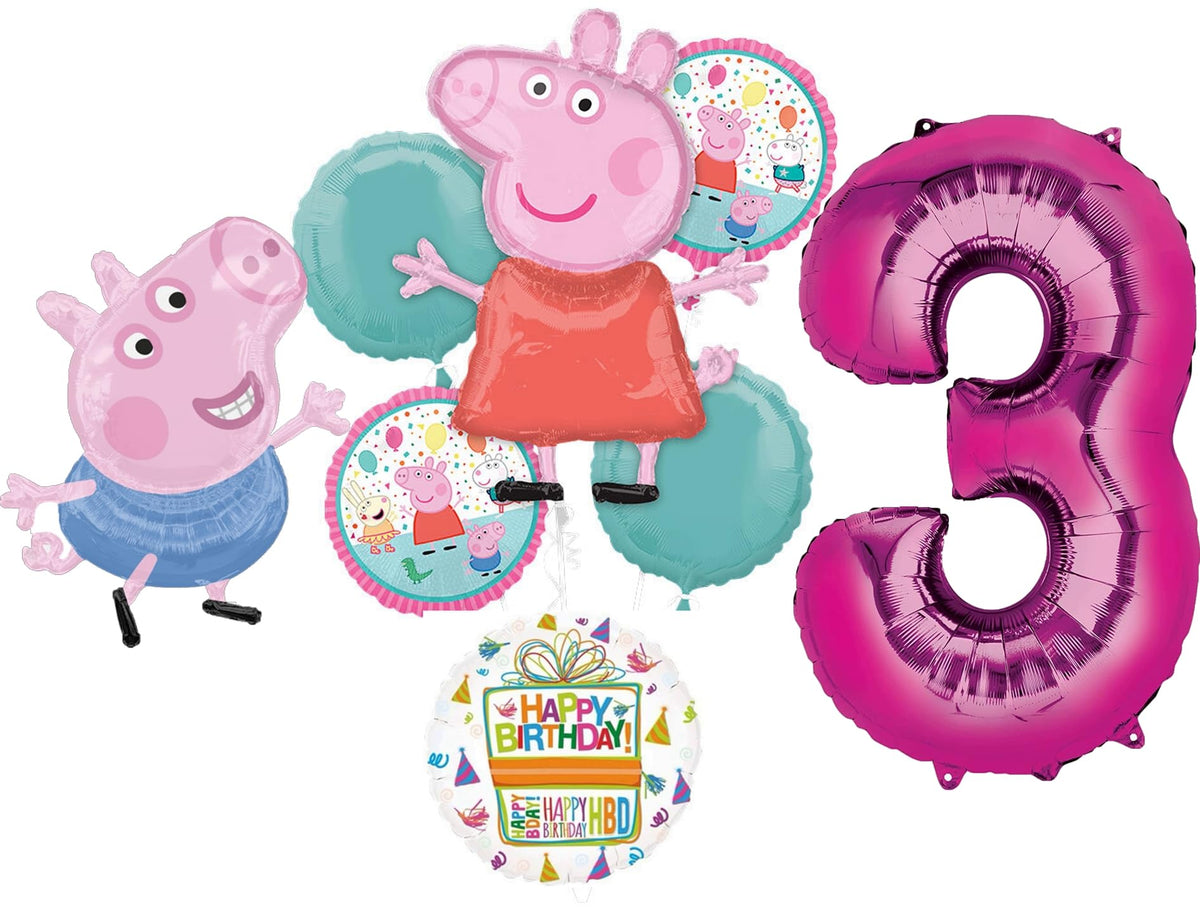 Anagram Peppa 32 inch foil balloon for dramatic party decor
