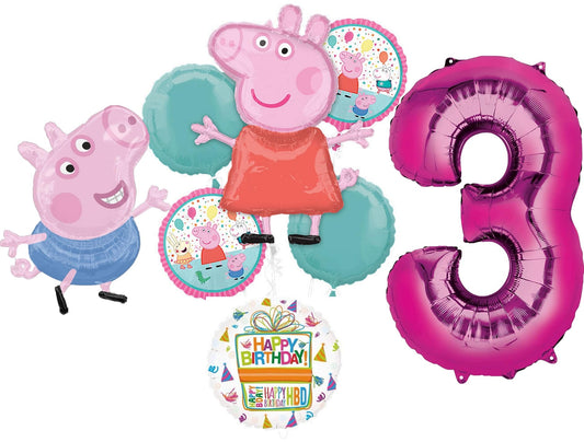Anagram Peppa 32 inch foil balloon for dramatic party decor