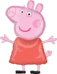 Anagram Peppa Pig foil balloon, multicolor, ideal for party decor and playful photos.