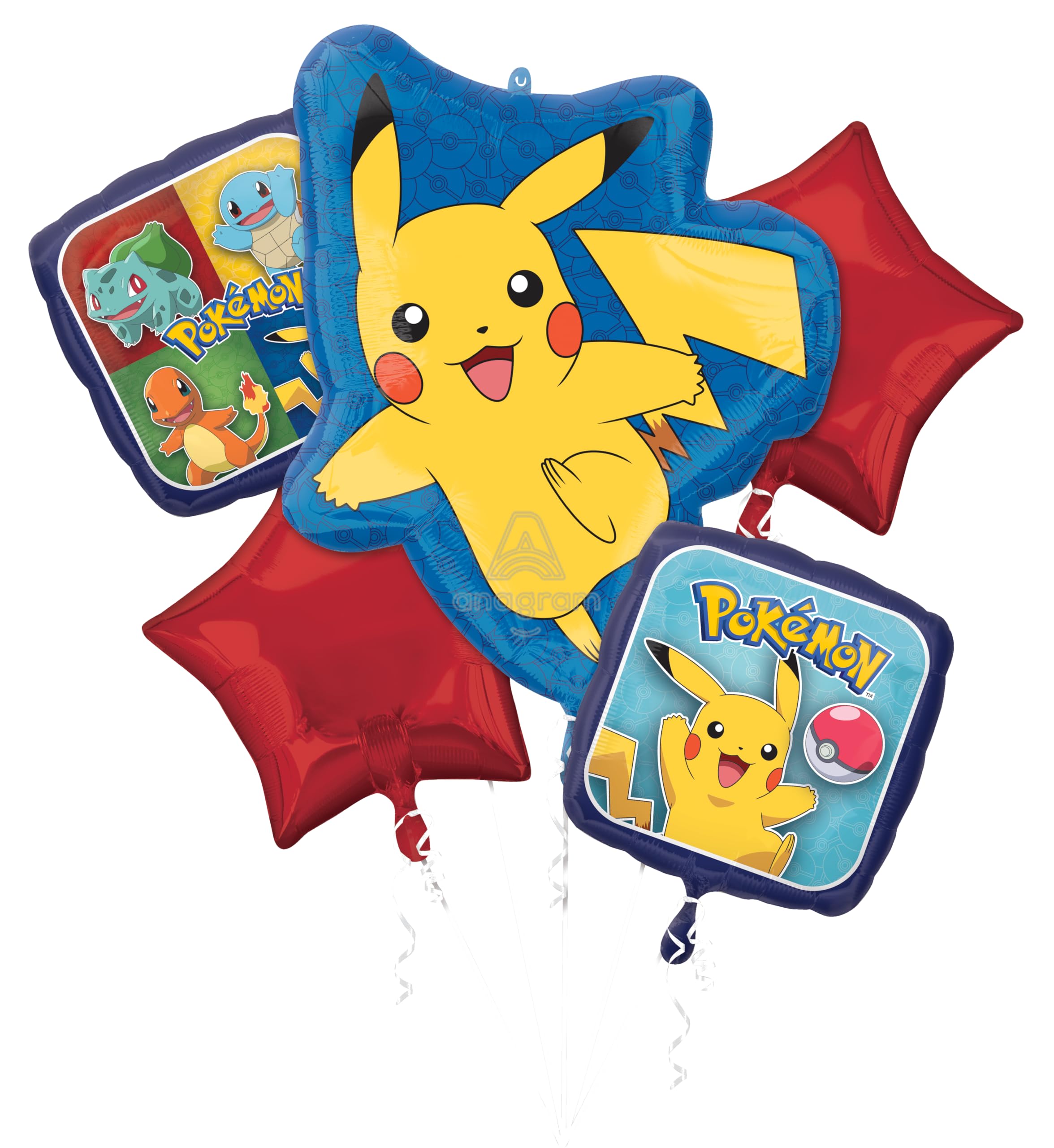 Anagram Pokémon Pikachu 27-inch balloon centerpiece for parties.