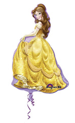 Anagram Princess Belle 39-inch Mylar balloon ideal for princess party decor.