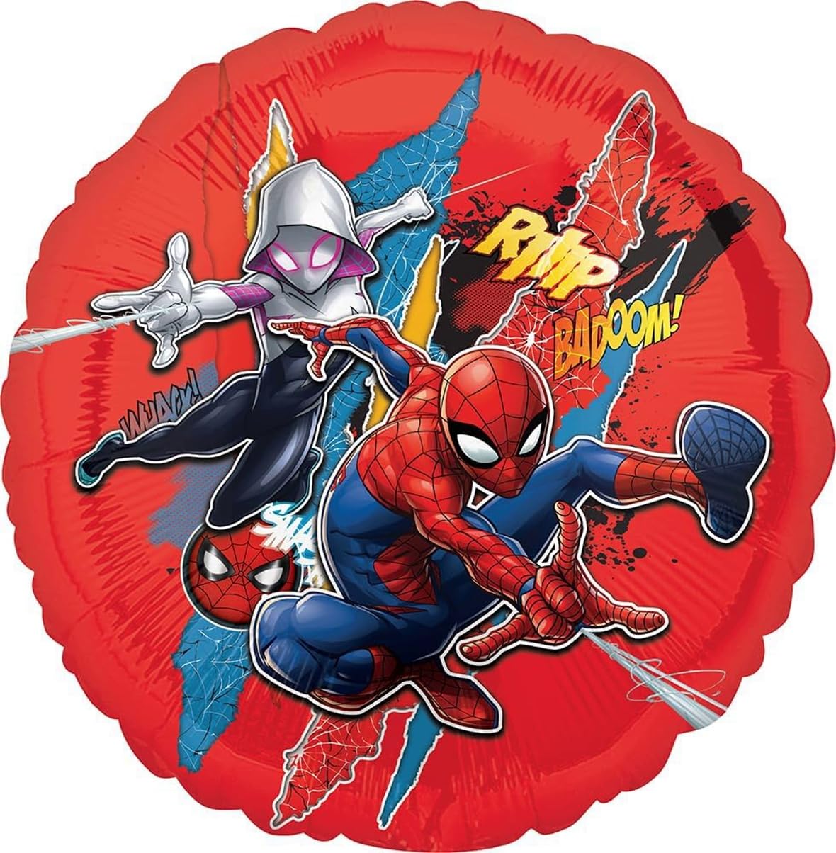 Anagram Spidey and Friends 17-inch foil balloon creates playful display