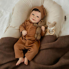 Anano Realistic Reborn Baby Doll wearing included clothes for dress-up play.
