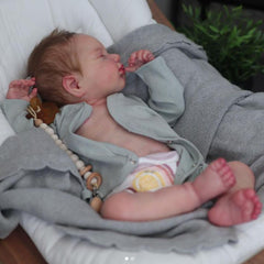 Anano Reborn Baby Boy 17 inch full-body pose demonstrates flexible articulation for natural positioning