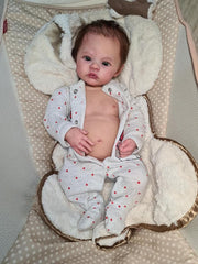 Anano Reborn doll with rooted hair, soft fiber for easy care