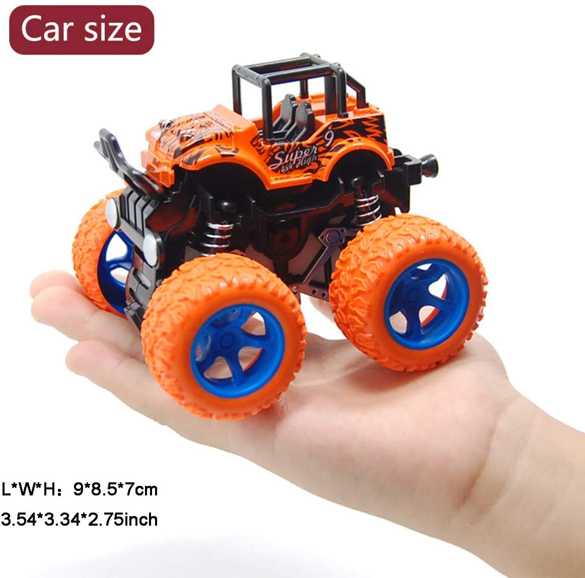 ANAOER heavy-duty alloy bodies and oversized tires withstand indoor and outdoor play.