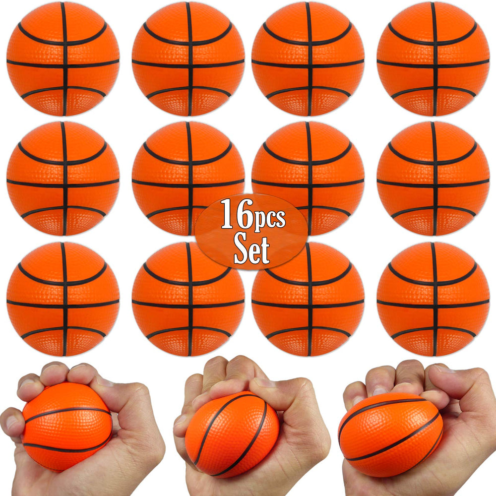 Anapoliz mini foam basketballs 16-pack for party favors and decorations.