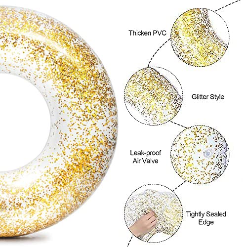 Anas pool float ring set used in a beach party setup for color and cheer
