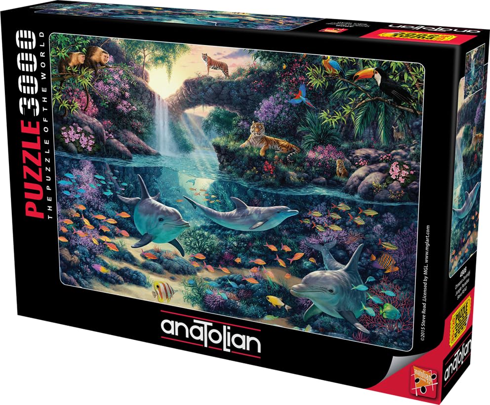 Anatolian Jungle Paradise puzzle pieces closeup showing unique shapes and precise interlock.