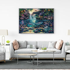 Anatolian Jungle Paradise table setup highlighting glare-free artwork for comfortable viewing.