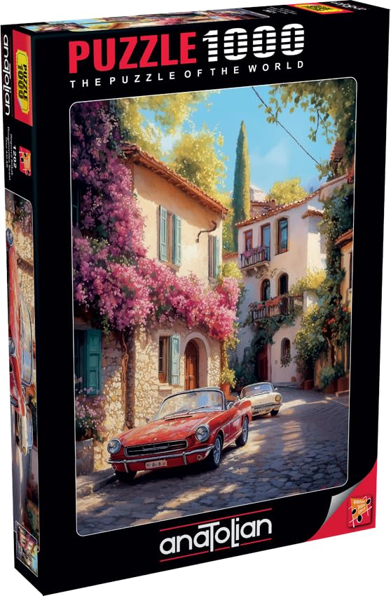 Anatolian Bougainvillea Street puzzle close-up shows detailed pieces and color