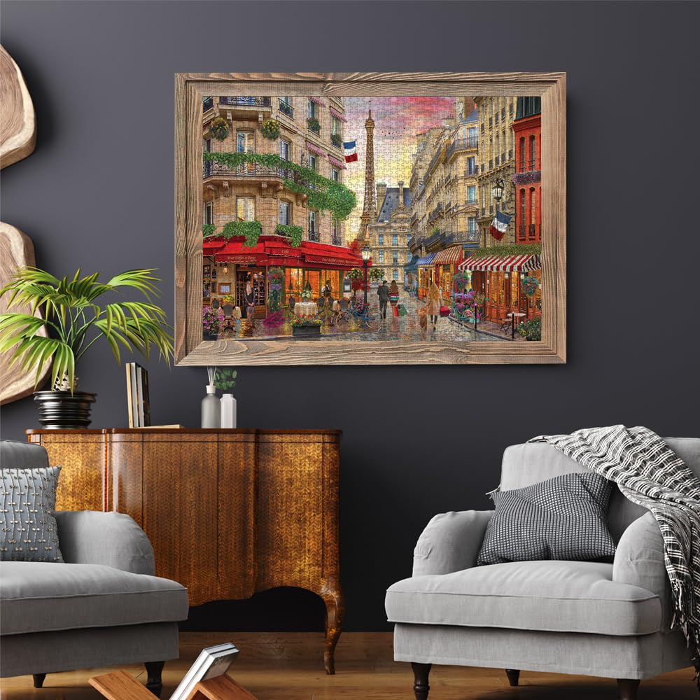 Anatolian Puzzle Cafe Eiffel completed image displayed after a satisfying build